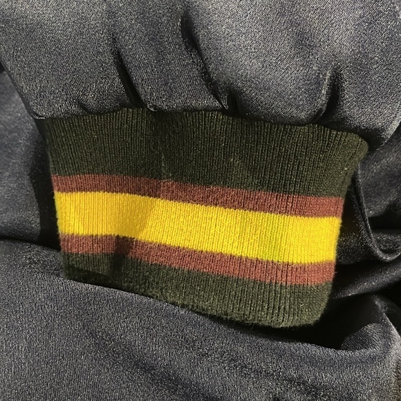 DKNY x Cara Delevingne Midnight Striped-Trim Varsity Jacket - Picture 10 of 12